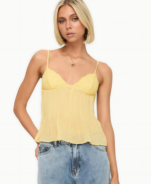 PleatPulse™ Mesh Pleat Cami